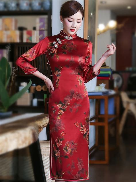 long sleeve chinese dress